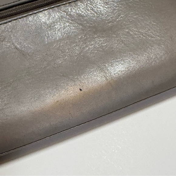 Fossil Gray Cutout Dot Zip Around Wallet With Wrist Strap - Picture 5 of 16